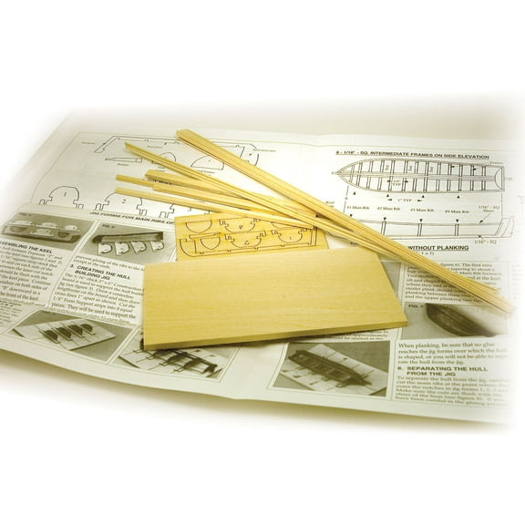 Model Shipways PLANK-ON-FRAME LIFEBOAT KIT 3-3/16" (81mm)