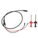 thumbnail image 1 of Test Cable Jumper Wire Connector with 2mm Testing Hook Red Black Opening for Oscilloscopes, 1 of 5