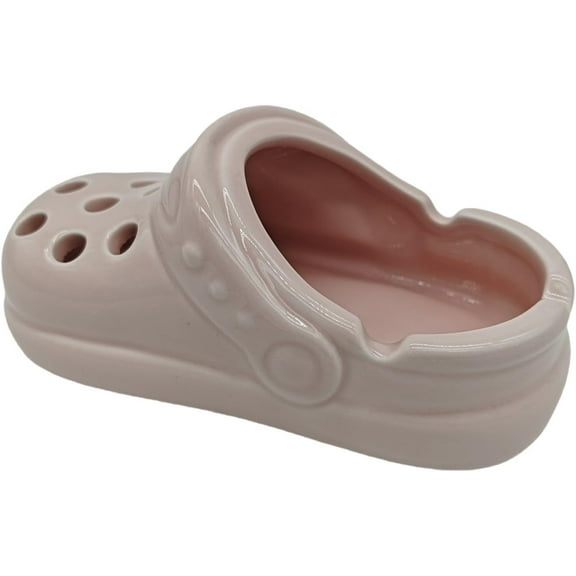 Croc Shoe Ashtray Ceramic - 4 Color Clog Shaped Smoking Tray, Windproof Outdoor & Indoor Use with Non-Slip Base, Funny Home Office Desk Decor Gift for Men Women (Stealth Black)