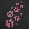 thumbnail image 2 of Womens Glitter Dog Paw Prints T Shirt Funny Cute Pet Puppy Lover Graphic Novelty Tee for Ladies Womens Graphic Tees, 2 of 7