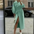 thumbnail image 2 of Vedolay Coat Women Casual Fall Coat Front Open Work Winter Jacket Green,S, 2 of 5