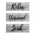 thumbnail image 1 of 3 Pieces Bathroom Wall Art Farmhouse Wall Decors Relax Soak Unwind Breathe Rustic Bathroom Wooden Signs Funny Vintage Wooden Decor for Laundry Room Bathroom, 1 of 6
