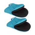 thumbnail image 2 of 2 piezas de guantes de horno de mitadios de mini horno con bucle colgante horno lavable mitteno gadgets soporte para macetas para barbacoa de parrilla Azul, 2 of 8