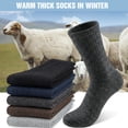 thumbnail image 5 of KOITHOT 5 Pairs Wool Socks for Men, Thick Soft Knit Vintage Boot Crew Socks, 5 of 6