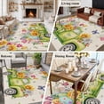 thumbnail image 5 of Large Area Rugs for Living Room Bedroom, Easter Eggs 8'x10' Rug Washable Carpet Runner Indoor Outdoor, Spring Flowers Truck Leaves Butterflies Beige Non Slip Floor Mats Rug for Kitchen, Patio, 5 of 8