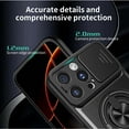 thumbnail image 6 of For iPhone 16 Pro Phone Case,Compatible with Mag-Safe,With 360° Rotatable Ring Holder,Invisible Kickstand,Camera Cover,Heavy Duty Shockproof Anti-fall Drop Protection,Rugged Phone Case,Orange, 6 of 13