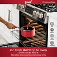 thumbnail image 4 of Ninja Foodi NeverStick Vivid Oven Safe 2.5 Quart Saucepan with Lid, Crimson, 4 of 9