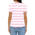 thumbnail image 5 of Xuyuer Print Fitted Pencil Top - Women's Casual Unstructured Round Neck Short Sleeve Shirt Matching Set for Office Chic Ensembles, Dinner Date Nights & Modern Separates Wardrobe Styling, 5 of 5