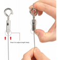 thumbnail image 3 of 2Pcs X 2M Stainless Steel Cable Bet Hook Rope For Clothes/Lights/Photos Max Stand 30Kg Home Accessory, 3 of 5