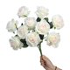thumbnail image 1 of Rosa artificial de 10 cabezas, flor de seda falsa, centro de mesa para boda, fiesta, jarrón DIY, decoración de flores artificiales, 1 of 8