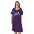 thumbnail image 4 of FEREMO Nightgowns for Women Plus Size V Neck Printed Sleepwear Loose Comfy Night Gown, 4 of 4