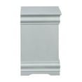 thumbnail image 6 of Nightstand with 2 Drawers, Louis Philippe III Finish - Bedroom Side Table, 14"W x 13"D x 5"H, Modern Metal Handle, Solid Pine & Veneer Silver + Synthetic Wood, 6 of 7