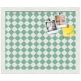 thumbnail image 2 of PinPix 17x14 Custom Cork Bulletin Board Green - White Diamond Poster Board Has a Fabric Style Canvas Finish, Framed in Green - White Diamond, by ArtToFrames (PinPix-330), 2 of 6