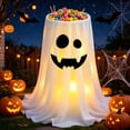 thumbnail image 6 of Light Up Ghost Candy Bowl, Remote Control LED Animated Treat Stand, Front Porch Spooky Candy Container, Bowl for Halloween Trunk Or Treat Front Porch, 6 of 6