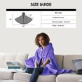 thumbnail image 6 of Catalonia Women's Poncho Cape, Sherpa Fleece Cloak Coat, Snuggly Hooded Wearable Blanket, Gift Idea for Adults and Teen Girls, Purple, 6 of 7