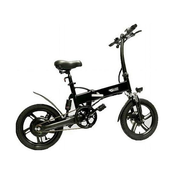 GlareWheel EB-X3 Folding Electric Bike | 32 Mile Range with Pedal Assist - Black
