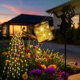 thumbnail image 6 of Rirool Solar Watering Can Light, Warm White Cascading Fairy Lights with 23.6 in Fairy Silhouette Garden Stake, Weather-Resistant Metal Outdoor Decor for Patio, Yard, Pathway and Lawn, 6 of 8