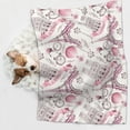 thumbnail image 6 of Pofeuu Romantic Travel In Paris Print Puppy Blanket,Dog Blankets,Pet Blanket Cozy Cat Blankets for Indoor Cats, Fuzzy Pet Blanket for Kitten Doggy Dog Blankets-Small, 6 of 8