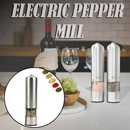 

Hxroolrp Home Decor Kitchen Cleaning Supplies Stainless Steel Pepper Mill Electric Pepper Mill Pepper Mill Round Head Pepper