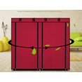 thumbnail image 4 of Zimtown Fashionable Room Double Row 9 Shoe Storage Shelves - Wine Red, 4 of 6