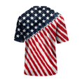 thumbnail image 4 of CIENVNSTG USA Flag Distressed Print T Shirt for Men 4th of July Themed Short Sleeve Crew Neck Casual Fit Patriotic Tee for Independence Day and Summer Daily Use Wine 3XL, 4 of 4