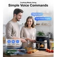 thumbnail image 2 of Emerson SmartVoice 5.3QT 6-in-1 Air Fryer, 1K+ Voice Control Commands, 100+ Recognized Food, No APP, No WIFI, Air Fry, Bake, Reheat, Dehydrate, 1500W, 2 of 8
