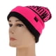 thumbnail image 2 of Mujeres Hombres Deportes al aire libre Pom Knit Baggy Beanie Hat Snowboard Winter Warm Ski Rosa roja Macarena Gorro de esquí, 2 of 8