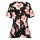 thumbnail image 3 of Camisa de mujer, camisa superior con diseño de dobladillo ancho y hombros descubiertos de Vogue Mixfeer Negro XXL, 3 of 7
