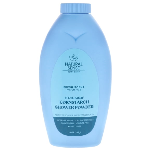 Natural Sense Plant-Based Cornstarch Shower Powder - Fresh Scent by Dr. Natural for Unisex - 10 oz Powder
