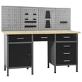 thumbnail image 1 of vidaXL Workbench with Four Wall Panels, 1 of 4