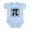 Sky Blue, variant on CafePress - Pi Infant Bodysuit - Baby Light Bodysuit, Size Newborn - 24 Months
