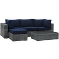 thumbnail image 2 of Modway Summon 5 Piece Outdoor Patio Sunbrella? Sectional Set in Canvas Navy, 2 of 8