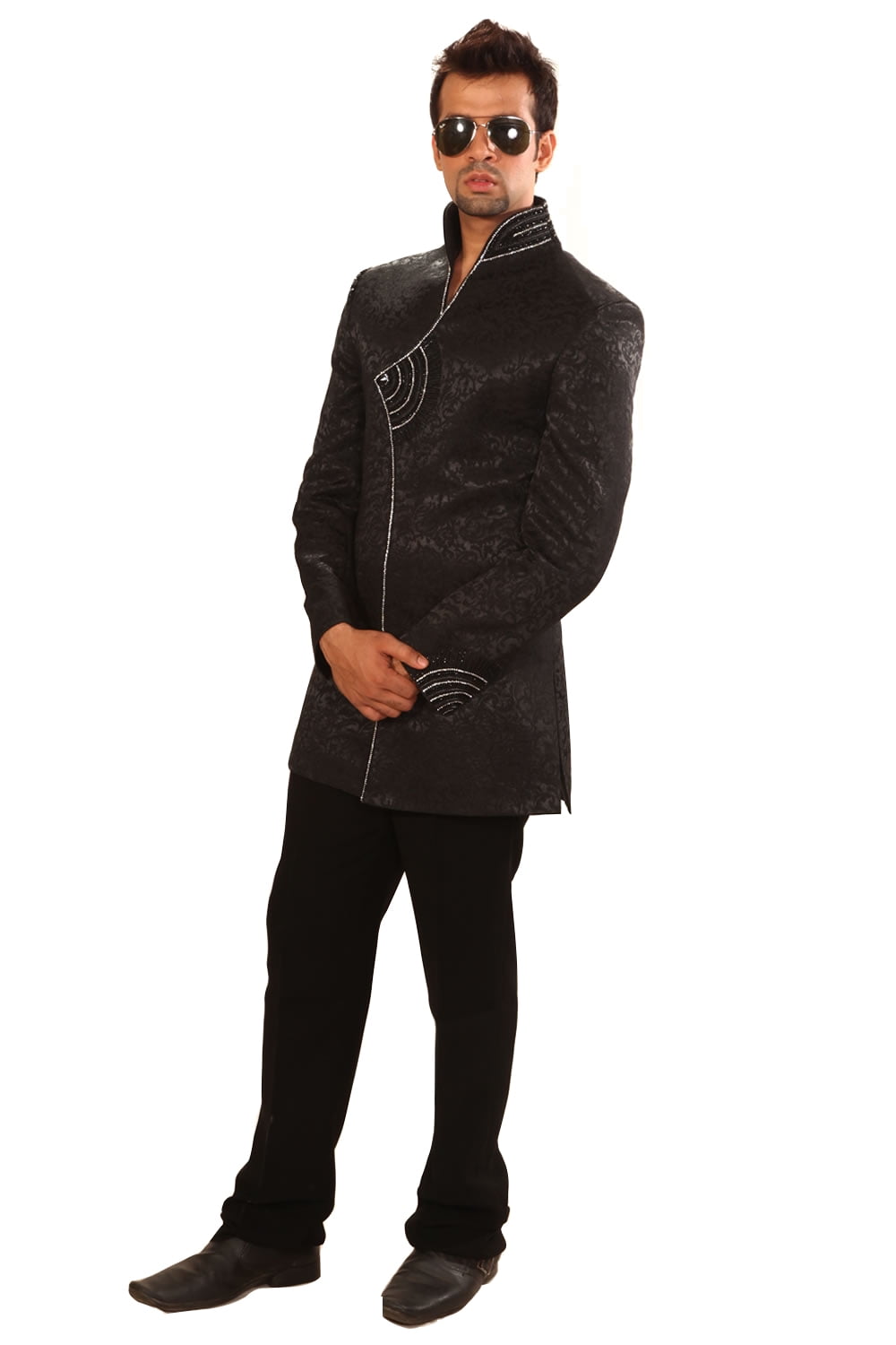 black indo western kurta