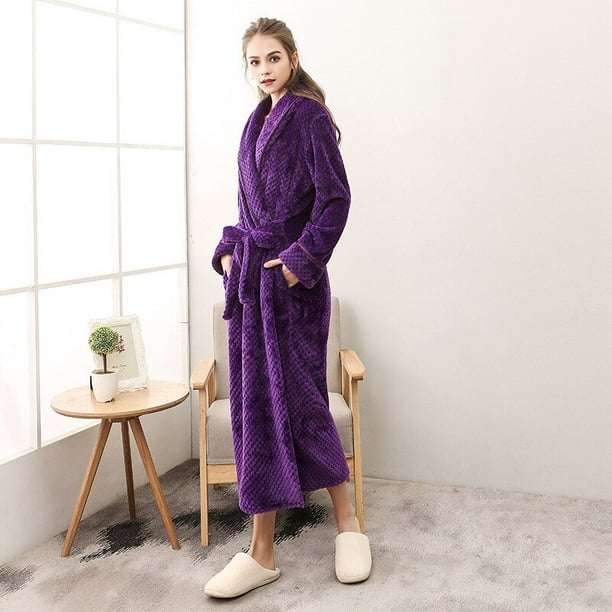 Pijamas de invierno para mujer bata de dormir para mujer albornoces pijamas de mujer para parejas ropa de casa calida de franela para hombre3SG Deng Xun unisex Walmart en linea
