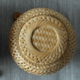 thumbnail image 7 of SPRING PARK 2Pcs Creative Bamboo Woven Fruit Plate Handmade Bamboo Fruit Basket Bread Basket Tray Storage Container Round Shallow Basket Household, 7 of 7