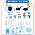 thumbnail image 6 of JoyStone 45 PCS Kids Real Cooking Set, Montessori Kitchen Tools with Kid Safe Knives & Utensils, Beginner Food Making Kit Educational Toy for Boys Girls Age 8-12, Blue, 6 of 9