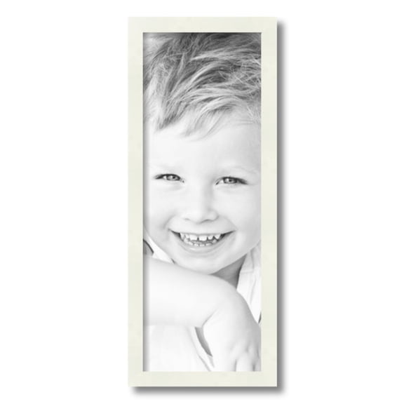 ArtToFrames 8" x 22" White Picture Frame, 8x22 inch White Wood Poster Frame (WOM-5138)