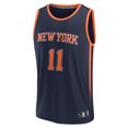 thumbnail image 2 of Youth Fanatics Jalen Brunson Navy New York Knicks Fast Break Replica Player Jersey - Statement Edition, 2 of 3