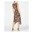 thumbnail image 2 of INC Womens Beige Printed Sleeveless V Neck Midi Trapeze Dress Size: 0, 2 of 4