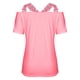 thumbnail image 5 of Tops Para Mujer Elegante Blusa Casual Camisas Fuera Del Hombro Moda Con Cuello en V Encaje Patchwork Sólido Caims Top Odeerbi  ODB166843, 5 of 8