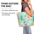 thumbnail image 2 of Disketp Elephant and Flowers Bolsa Tote Estampada para Mujer, Bolso de Hombro y de Mano para Compras y Viajes, 2 of 8