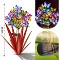 thumbnail image 2 of Escultura solar de mariposas para jardín Homight, 3 unidades, roja para exteriores, 2 of 7