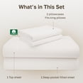 thumbnail image 4 of California Design Den King Size Sheet Set - 600 Thread Count 100% Cotton Sateen, Soft & Breathable - True Ivory, 4 of 9