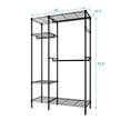 thumbnail image 5 of Tcbosik Freestanding Wardrobe Storage Rack, Metal Closet Organizer, Portable Clothes Hanger, Garment Rack Home Shelf, Clothing Rack for Clothes, Coats, Skirts, Shoes, Black, 5 of 11