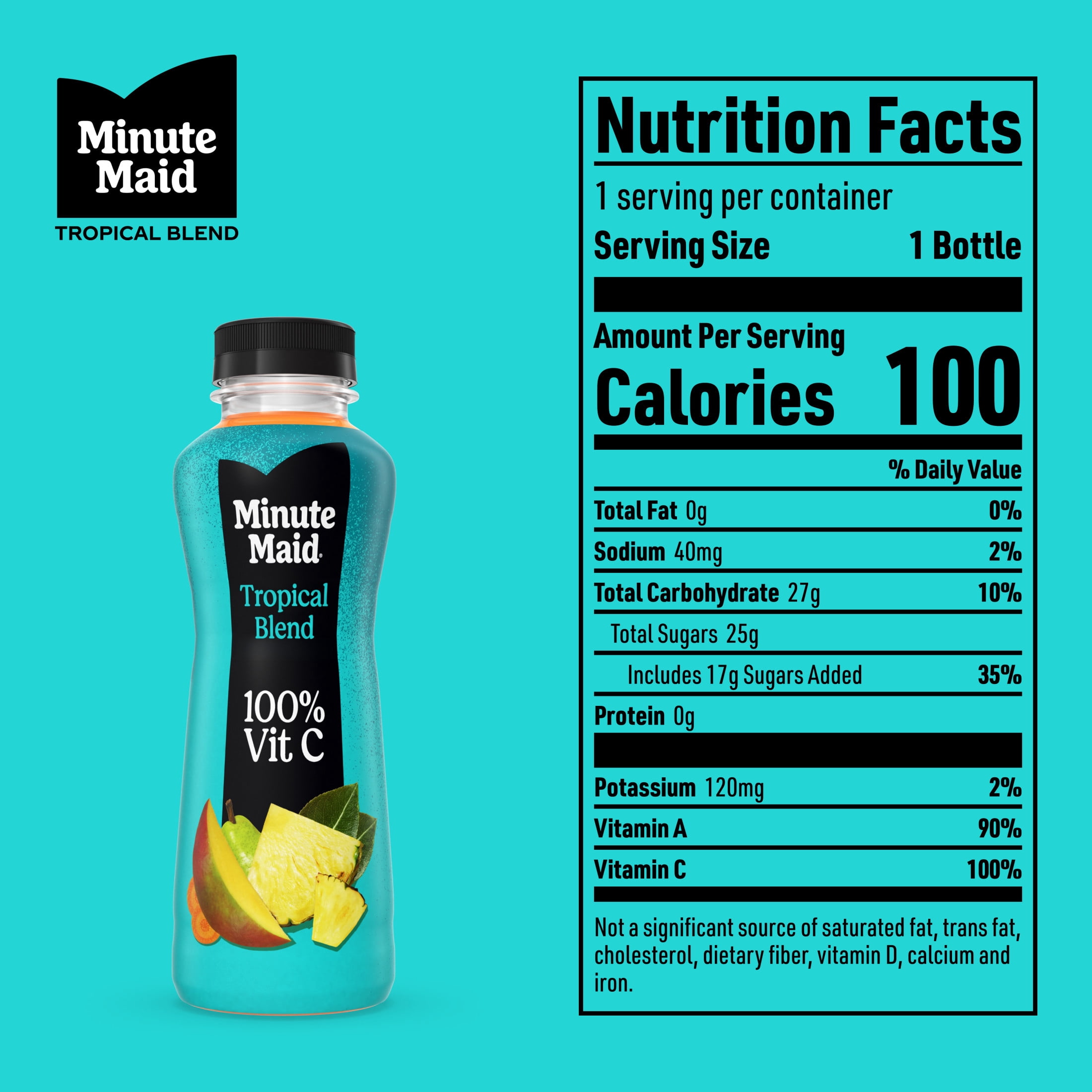 Minute Maid Tropical Juice Drink Bottle, 12 fl oz