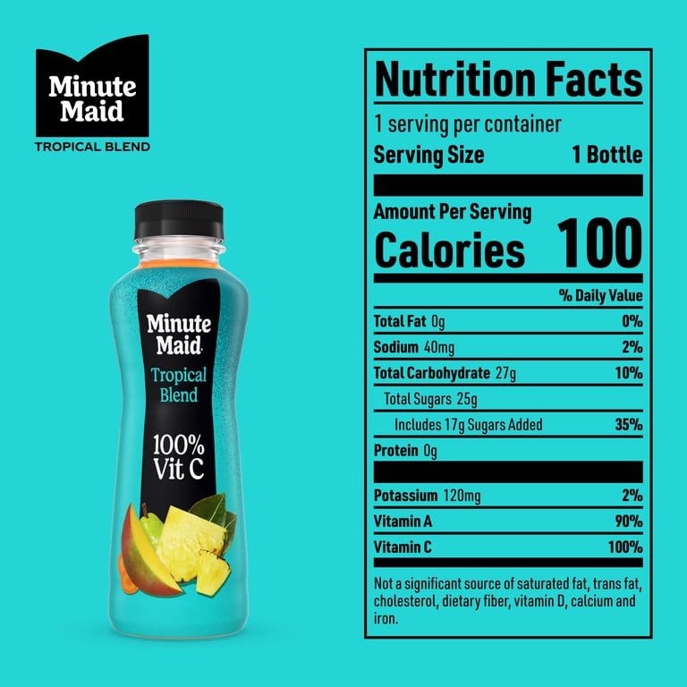 Minute Maid Tropical Juice Drink Bottle, 12 fl oz - Walmart.com