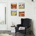 thumbnail image 5 of Rural Country Landscape Wall Art Set of 4 Countryside Scene Painting Canvas Prints Vintage Country Wall Decor, 5 of 5