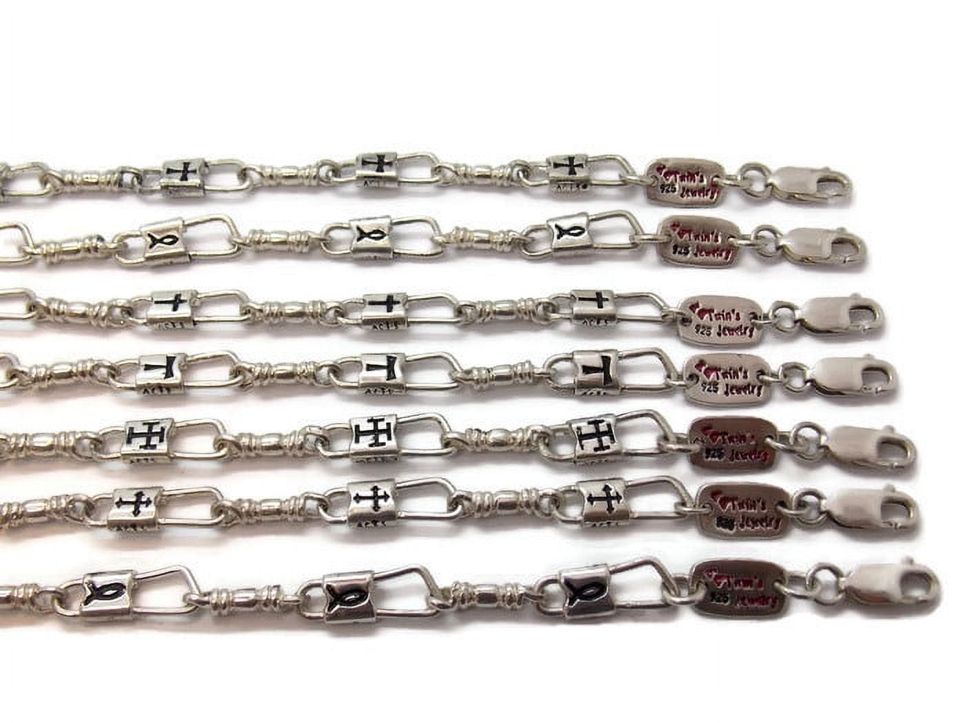 ACTS Bracelet Fishers of Men Sterling Silver Byzantine Cross Design!!