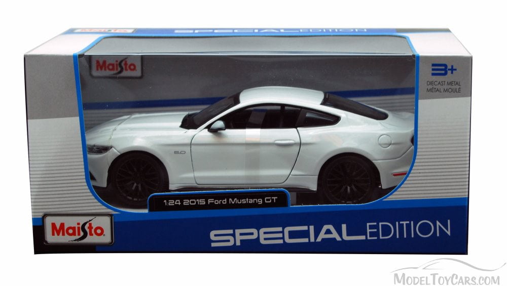 white mustang toy car