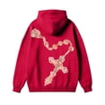 thumbnail image 5 of AWZXDE Couleur Unie avec Motif Imprimé Mode Décontractée Chandail à Capuchon pour Femmes Sportif et Coupe Ample Veste de Survêtement Activités de Plein Air et Style Mode Urbaine Décontracté Rouge,m, 5 of 5